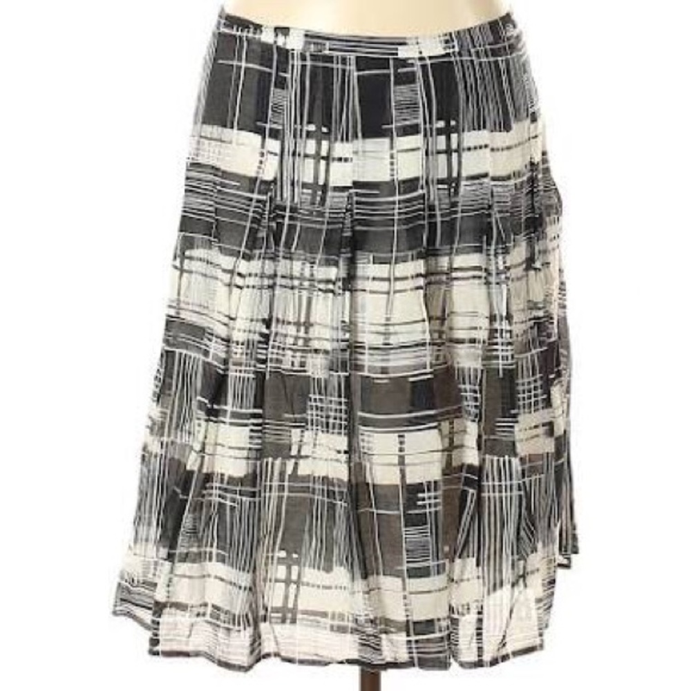Calvin Klein pleated wash plaid cotton/silk zip - Picture 1 of 5